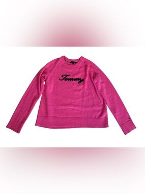 Tommy Hilfiger Pink Tommy Print Sweater Size L